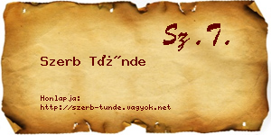 Szerb Tünde névjegykártya