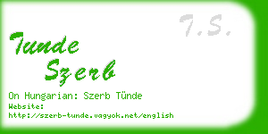 tunde szerb business card
